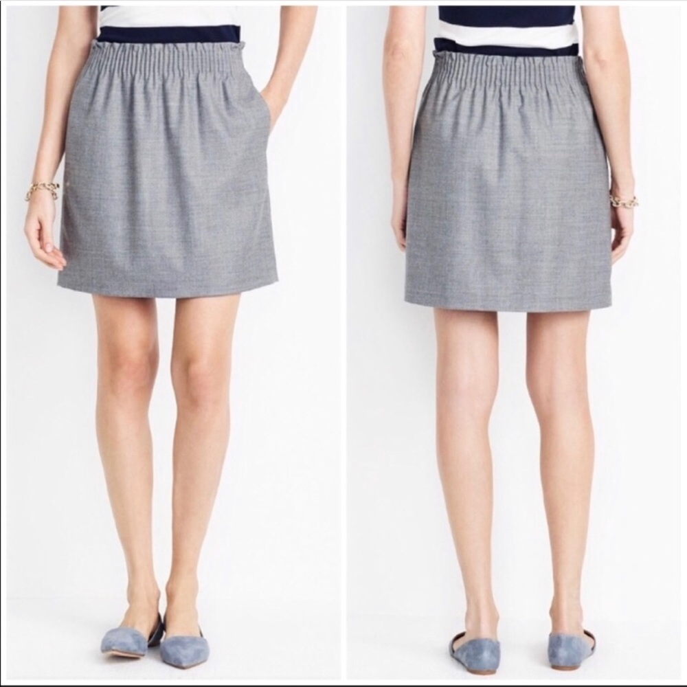J.Crew Heather Grey Wool Skirt